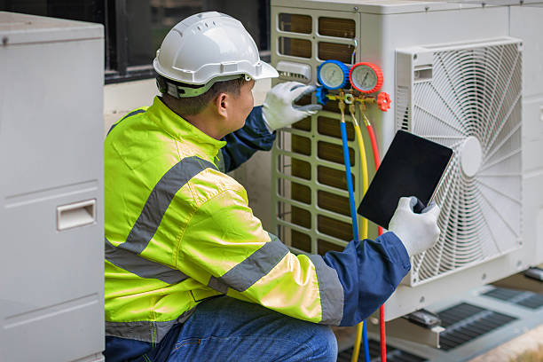 Professional Air Conditioning Repair technician working in West Fulton, NY